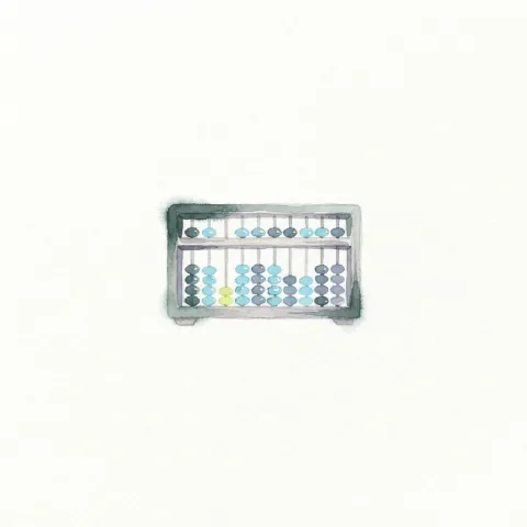 Watercolor icon for financial modeling